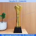Cúp pha lê + composite vương miện (mẫu 001)