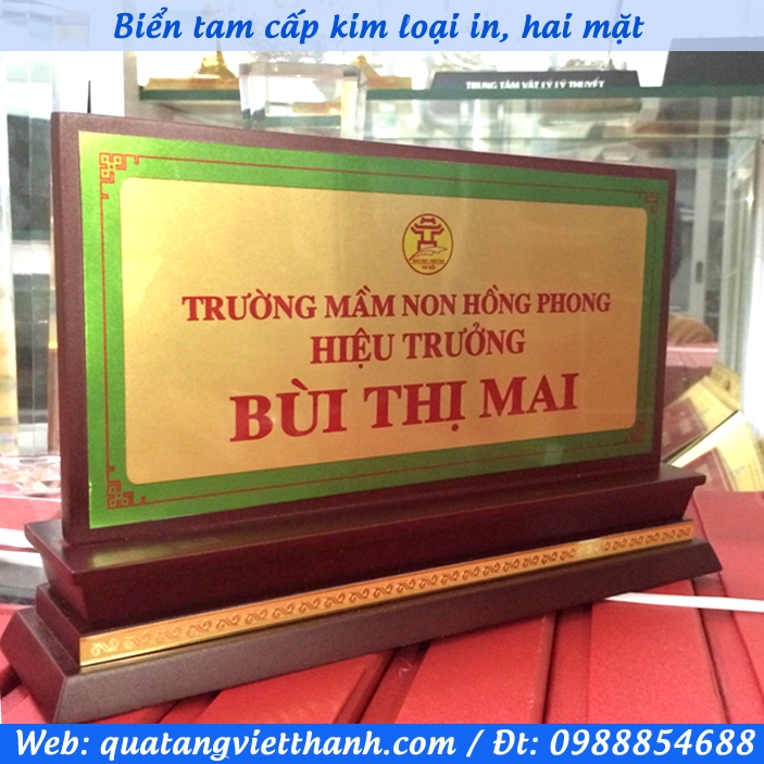 Biển đồng tam cấp in