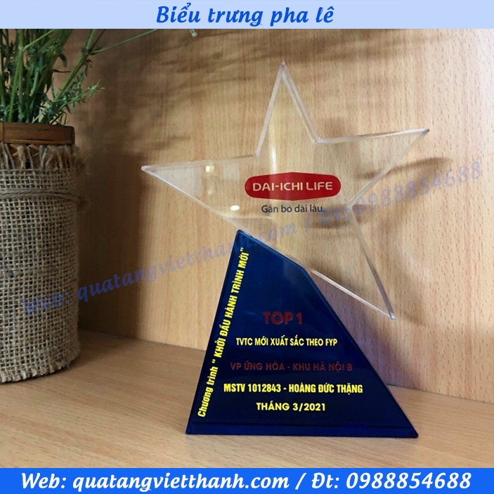 Biểu trưng pha lê (Mẫu sao đế xanh)