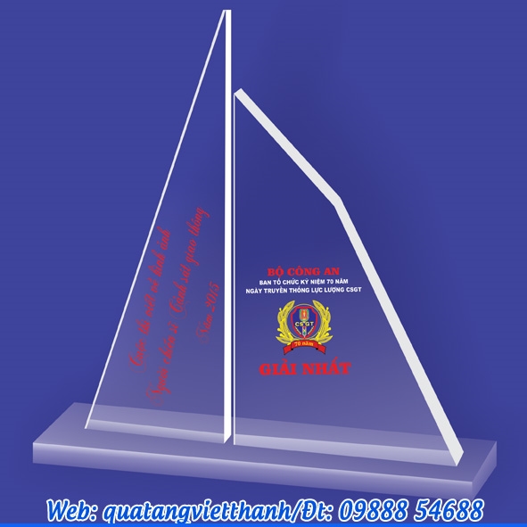 Biểu trưng pha lê buồm 2