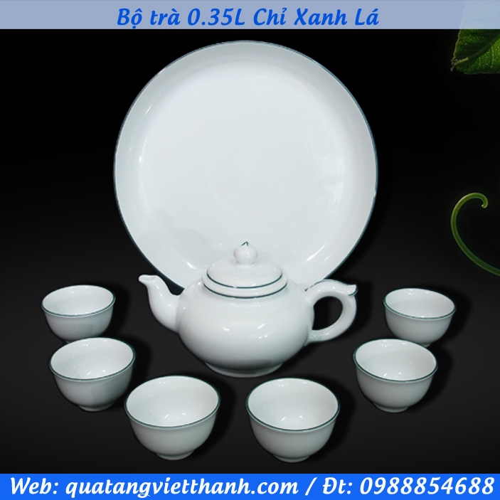Bộ trà 0.35L Chỉ Xanh Lá