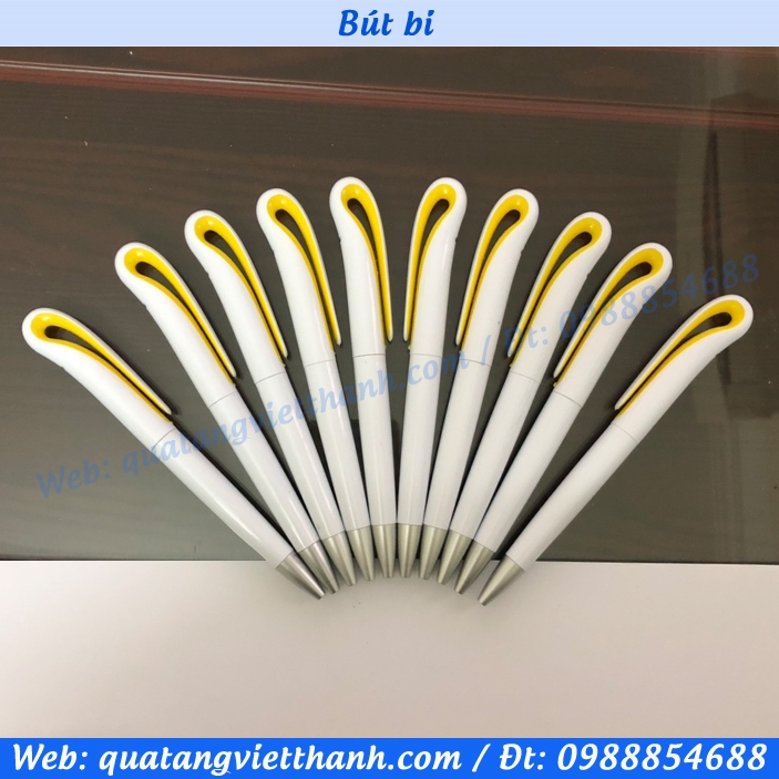 Bút bi 0754 trắng - vàng