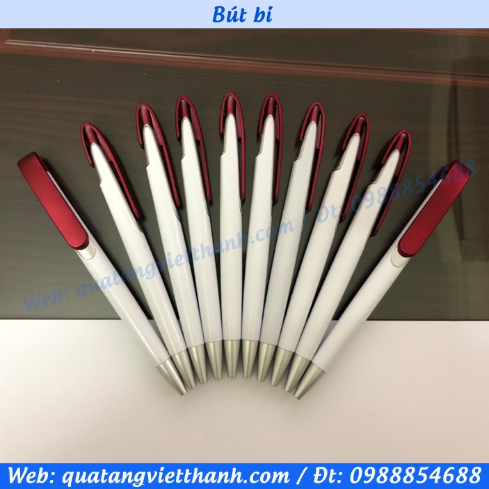 Bút bi VT1 trắng - đỏ