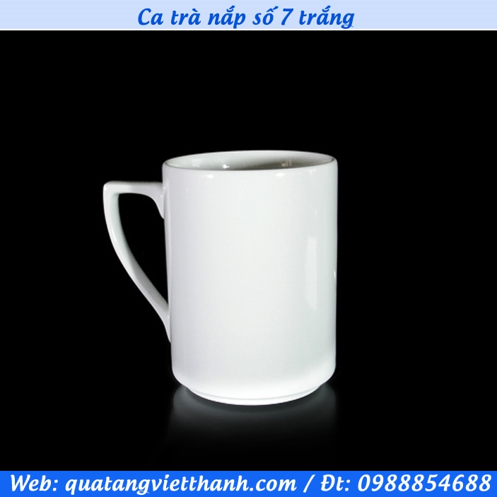 Ca trà nắp số 7 trắng