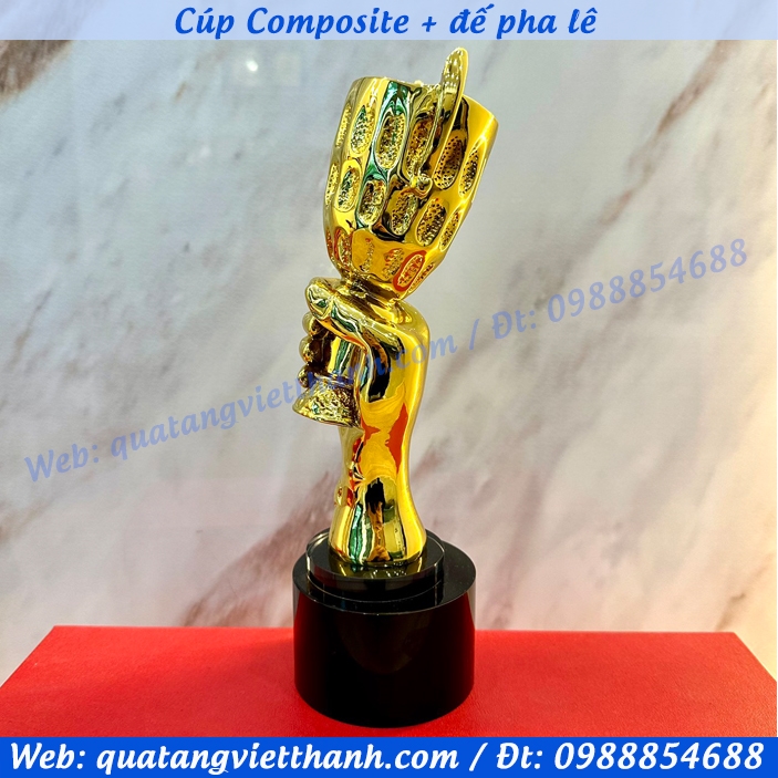 Cúp Composite tay cầm cúp đế tròn