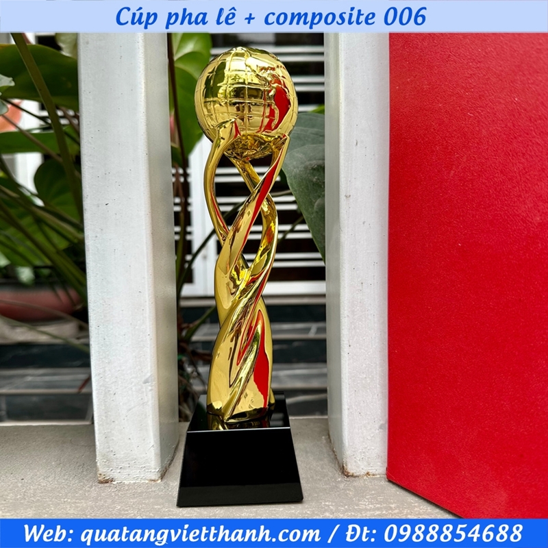 Cúp composite quả cầu 014