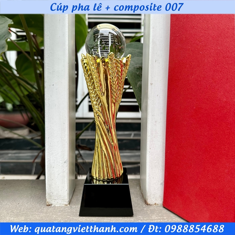 Cúp composite quả cầu 007