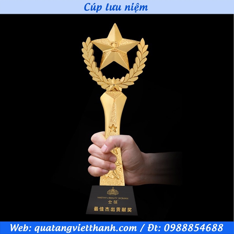 Cúp composite sao nguyệt quế
