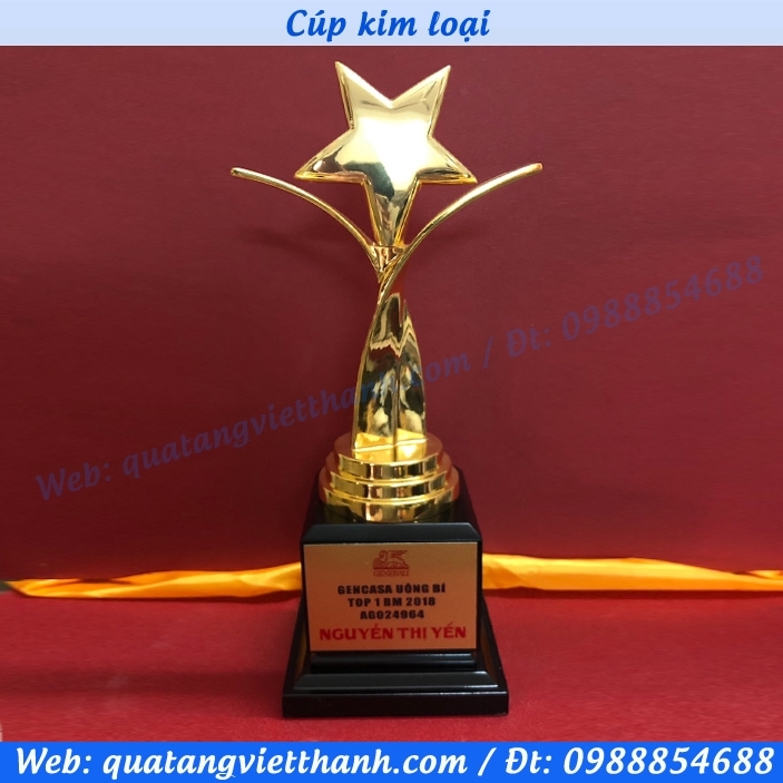 Cúp kim loại sao chéo