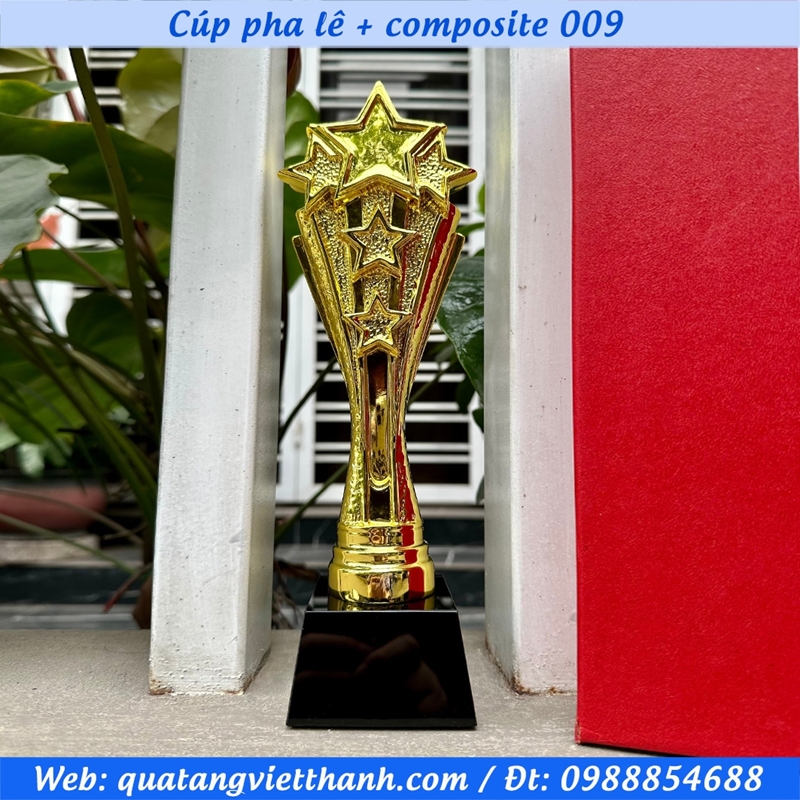 Cúp pha lê + composite (mẫu 009)