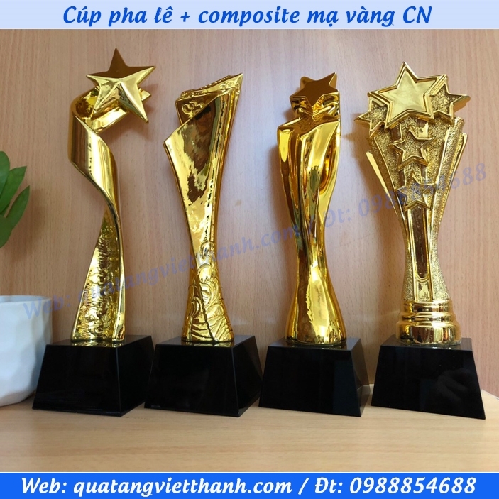 Cúp pha lê + composite