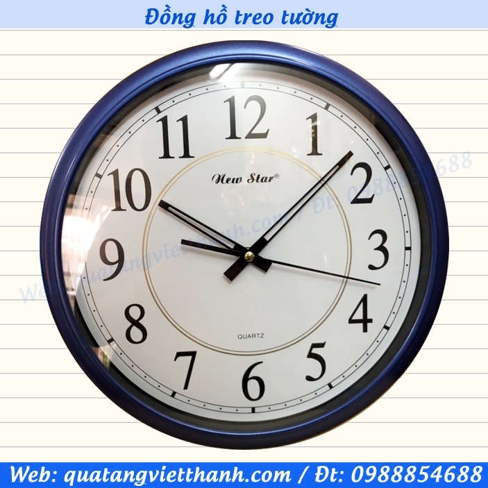 Đồng hồ treo tường N53 - xanh