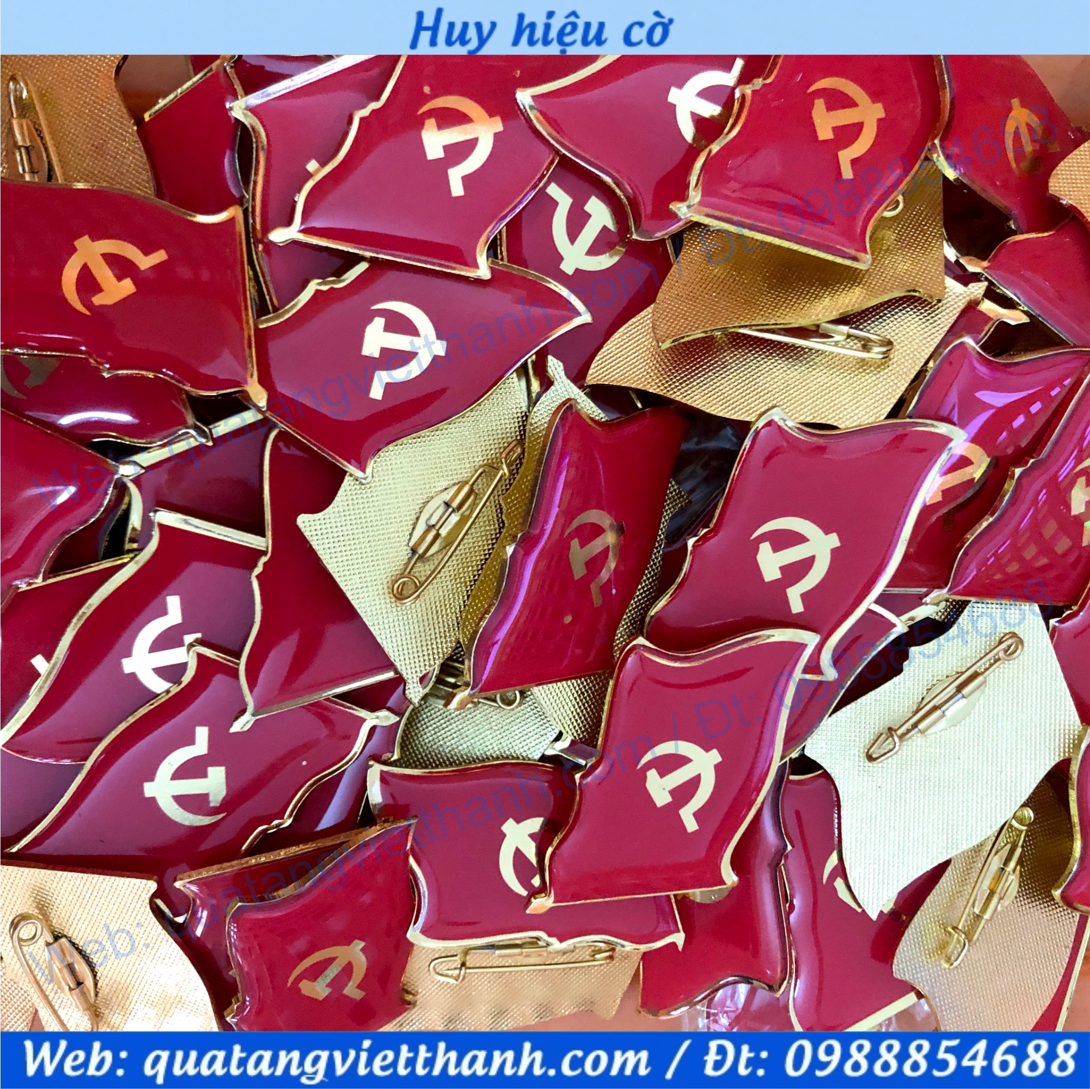 Huy hiệu cờ Đảng - phôi cờ