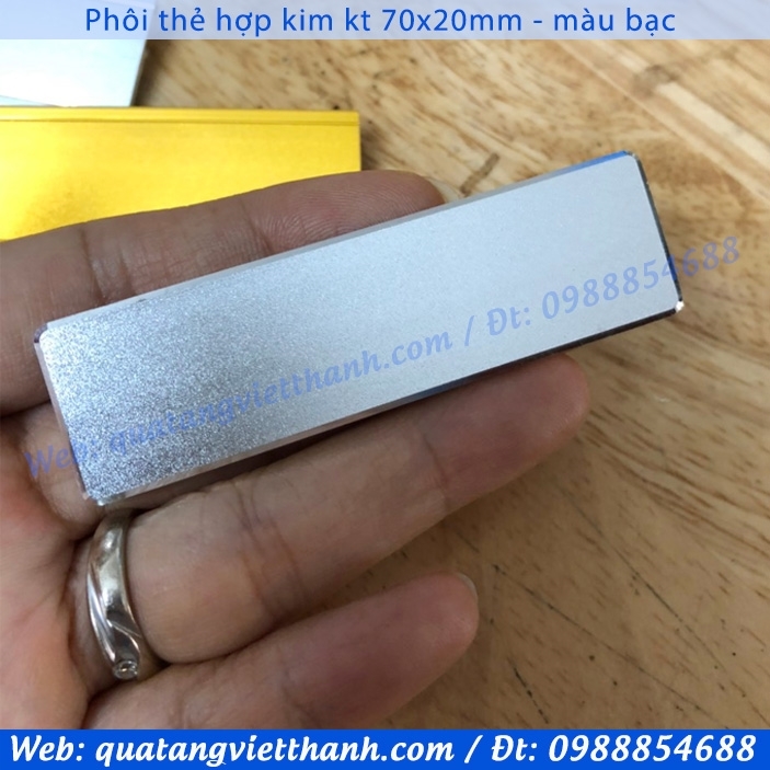 Phôi thẻ hợp kim bạc 70x20mm
