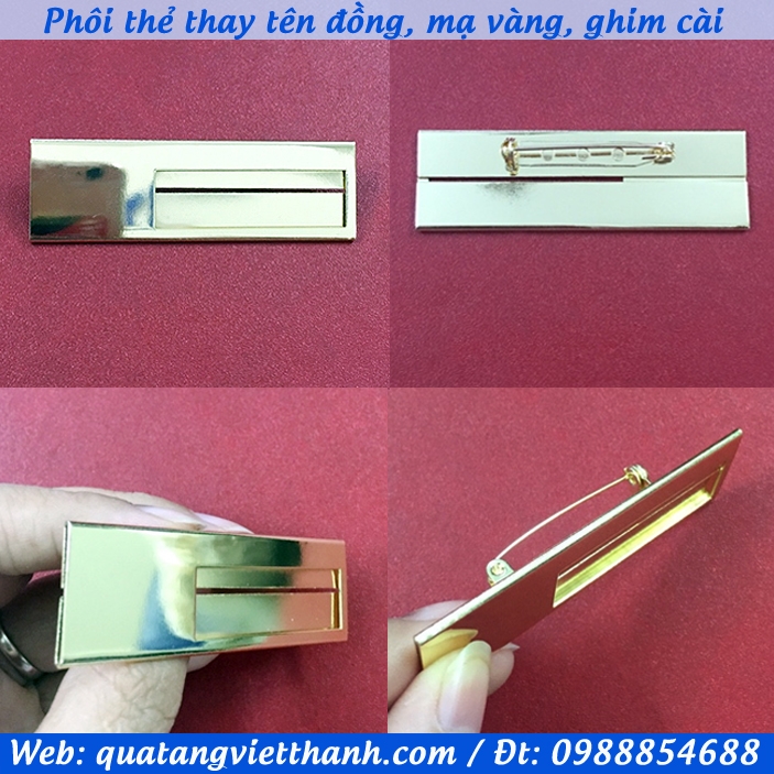 Phôi thẻ thay tên đồng 65x22mm