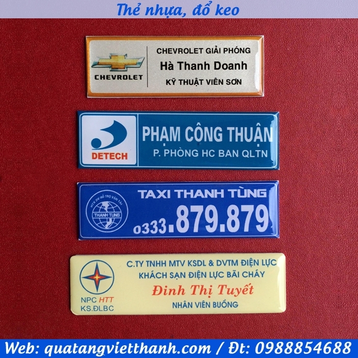 Thẻ nhựa, đổ keo